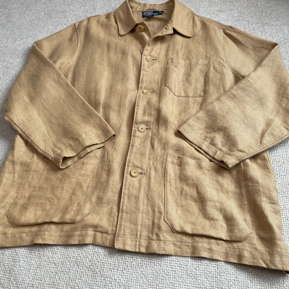 Polo Ralph Lauren (XL) Camel Linen Lined Chore Coat